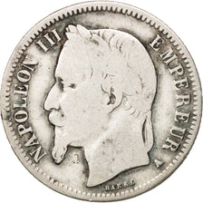 France, Napoleon III, Napoléon III, Franc, 1868, Paris, VF(20-25), Silver
