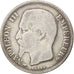France, Napoleon III, Napoléon III, Franc, 1858, Paris, VF(20-25), Silver
