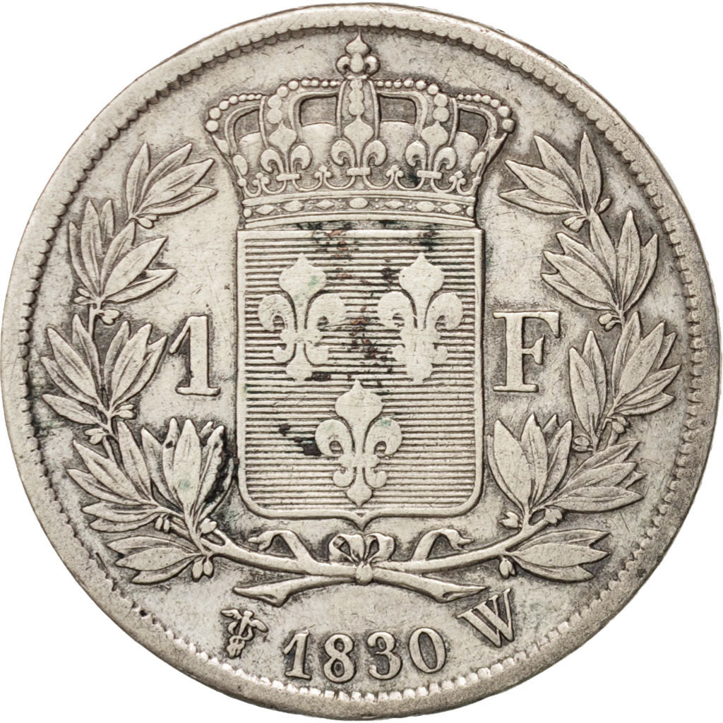 Coin, France, Charles X, Franc, 1830, Lille, EF(40-45), Silver, KM:724.13