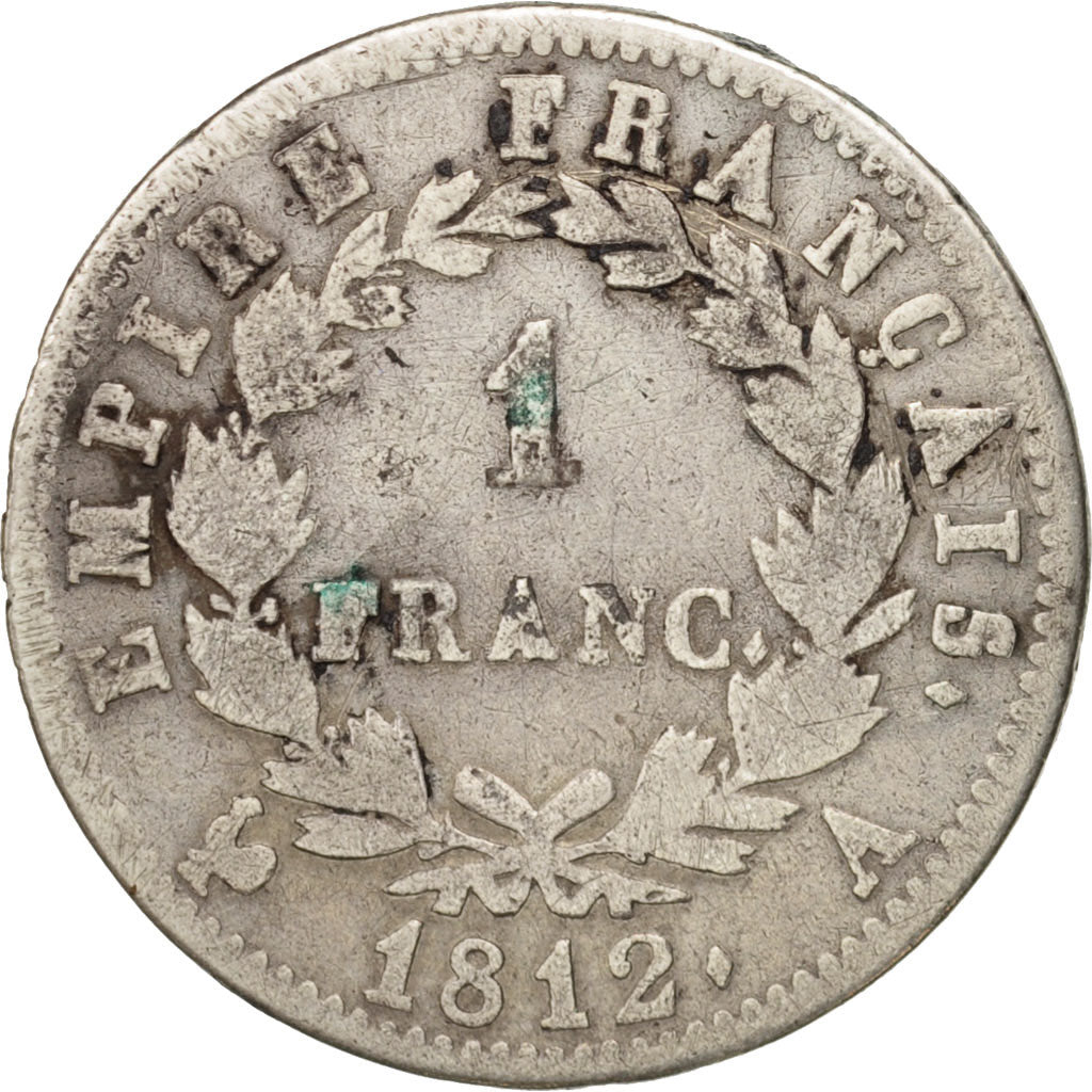 Francia, Napoléon I, Franc, 1812, Paris, B+, Argento, KM:692.1, Gadoury:447