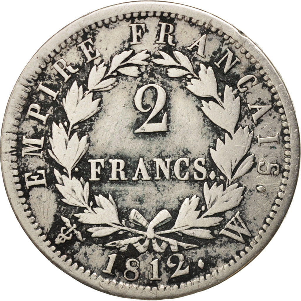 Münze, Frankreich, Napoléon I, 2 Francs, 1812, Lille, S, Silber, KM:693.15