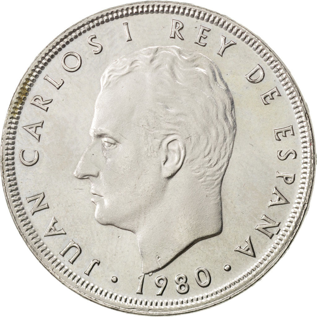 SPAIN, 100 Pesetas, 1980, KM #820, MS(63), Copper-Nickel, 16.98