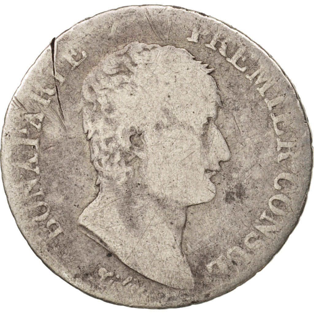 Frankreich, Napoléon I, 1/2 Franc, 1803, Paris, VG(8-10), Silver, KM:648.1