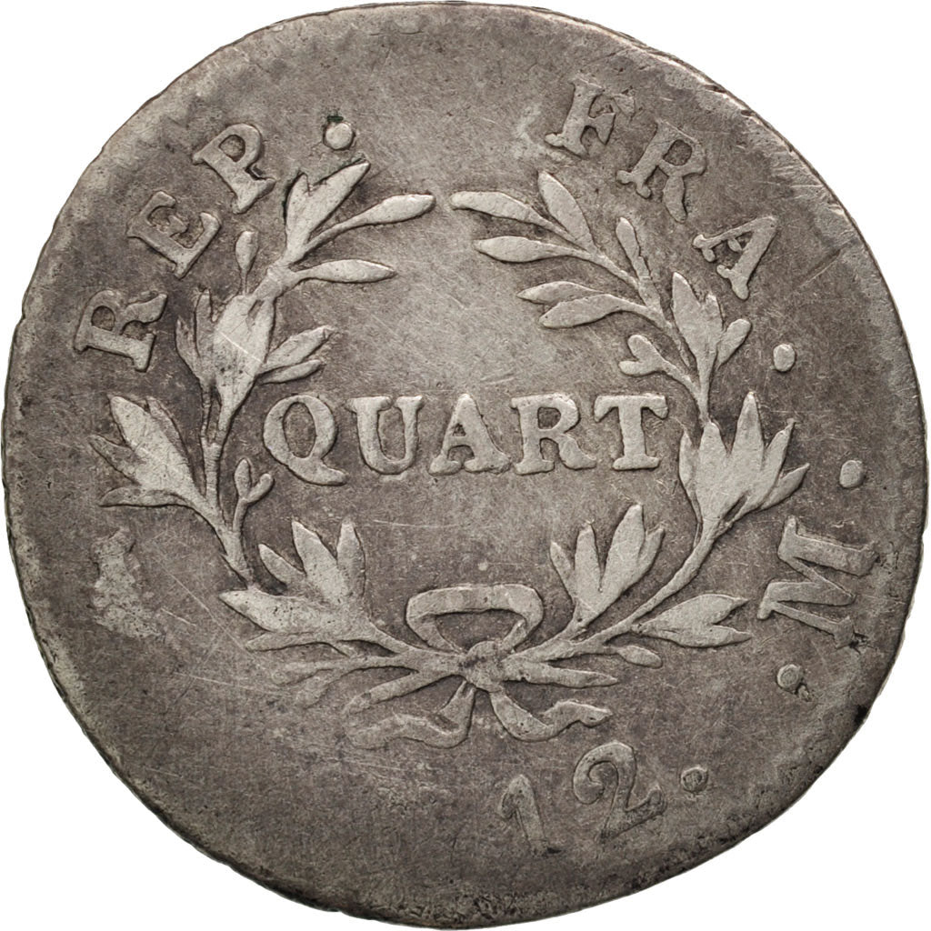 Frankreich, Napoléon I, 1/4 Franc, 1804, Toulouse, F(12-15), Silver, KM:653.6