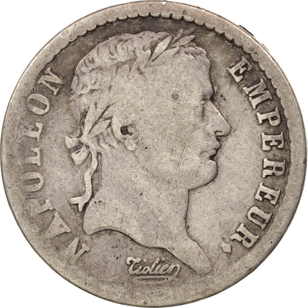 France, Napoléon I, 1/2 Franc, 1808, Paris, VF(20-25), Silver, KM:680.1