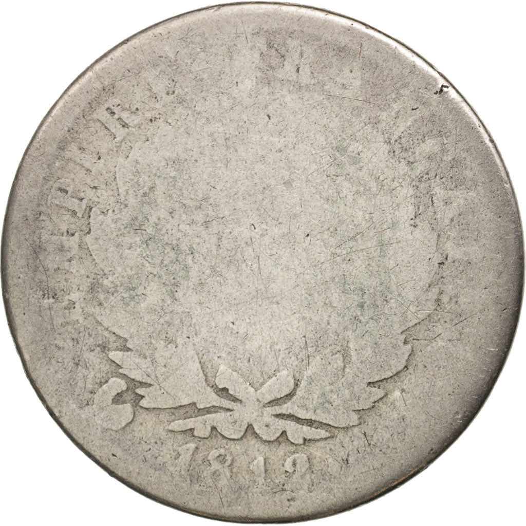 France, Napoléon I, 1/2 Franc, 1812, Paris, G(4-6), Silver, KM:691.1