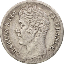 Moneta, Francia, Charles X, 1/2 Franc, 1828, Paris, BB, Argento, KM:723.1
