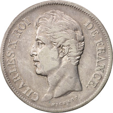 Francia, Charles X, 5 Francs, 1829, Lille, MB+, Argento, KM:728.13, Gadoury:644