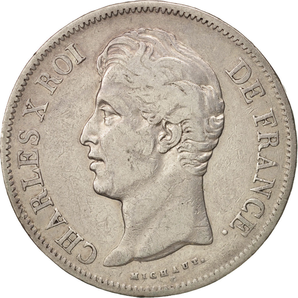 France, Charles X, 5 Francs, 1830, Paris, VF(30-35), Silver, KM:728.1