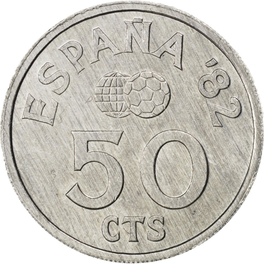 Coin, Spain, Juan Carlos I, 50 Centimos, 1980, MS(63), Aluminum, KM:815