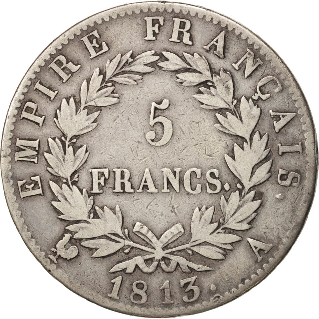 France, Napoléon I, 5 Francs, 1813, Paris, VF(20-25), Silver, KM:694.1