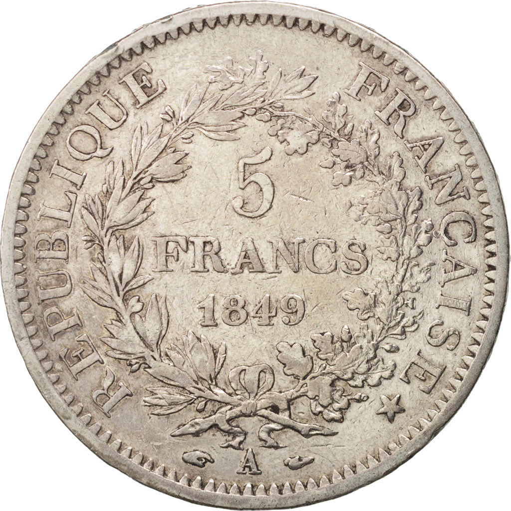 Coin, France, Hercule, 5 Francs, 1849, Paris, EF(40-45), Silver, KM:756.1