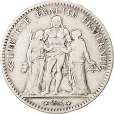 France, Hercule, 5 Francs, 1878, Bordeaux, VF(30-35), Silver, KM:820.2