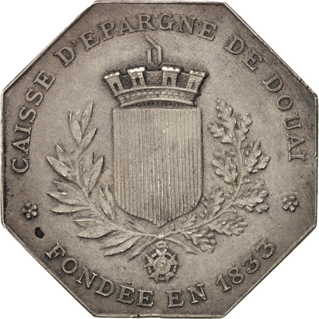 France, Token, Savings Bank, Caisse d'Épargne de Douai, AU(55-58), Silver