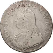 France, Louis XV, Écu aux branches d'olivier, Ecu, 1730, Reims, B+, Argent