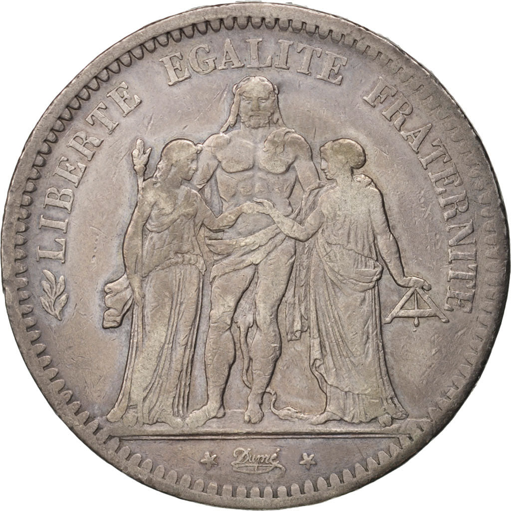 Coin, France, Hercule, 5 Francs, 1848, Lyon, EF(40-45), Silver, KM:756.3