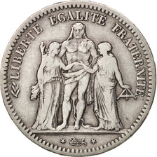 France, Hercule, 5 Francs, 1848, Paris, VF(20-25), Silver, KM:756.1, Gadoury:683