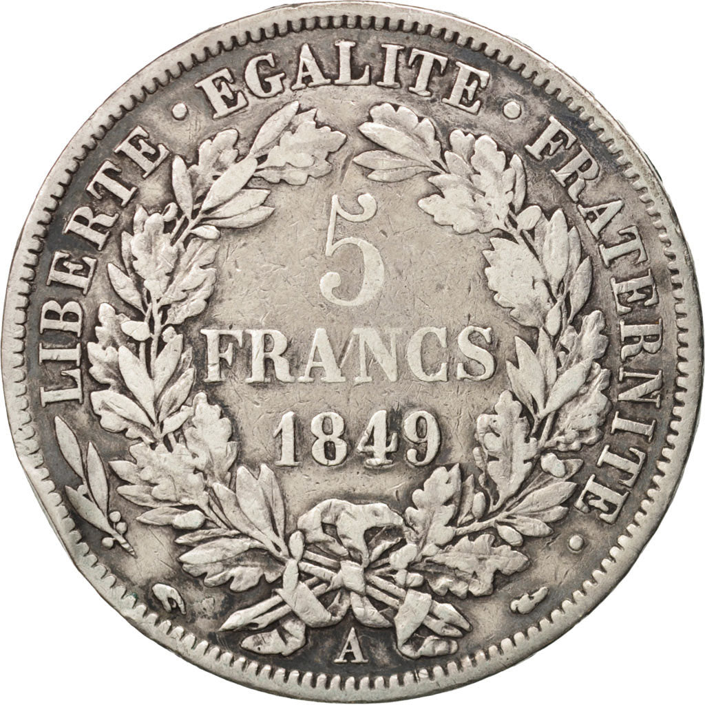 France, Cérès, 5 Francs, 1849, Paris, EF(40-45), Silver, KM:761.1, Gadoury:719