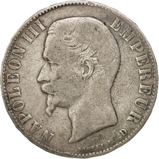 France, Napoleon III, Napoléon III, 5 Francs, 1855, Lyon, VF(20-25), Silver