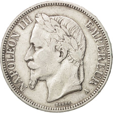 France, Napoleon III, Napoléon III, 5 Francs, 1869, Paris, EF(40-45), Silver