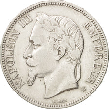 France, Napoléon III, 5 Francs, 1869, Strasbourg, EF(40-45), Silver, KM:799.2