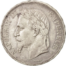 Munten, Frankrijk, Napoléon III, 5 Francs, 1870, Strasbourg, ZF+, Zilver