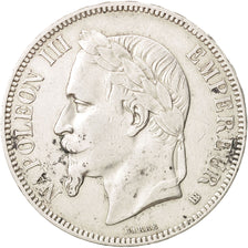 Coin, France, Napoléon III, 5 Francs, 1867, Strasbourg, EF(40-45), Silver