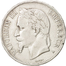 France, Napoleon III, Napoléon III, 5 Francs, 1868, Paris, VF(30-35), Silver
