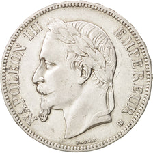Coin, France, Napoléon III, 5 Francs, 1868, Strasbourg, AU(50-53), Silver