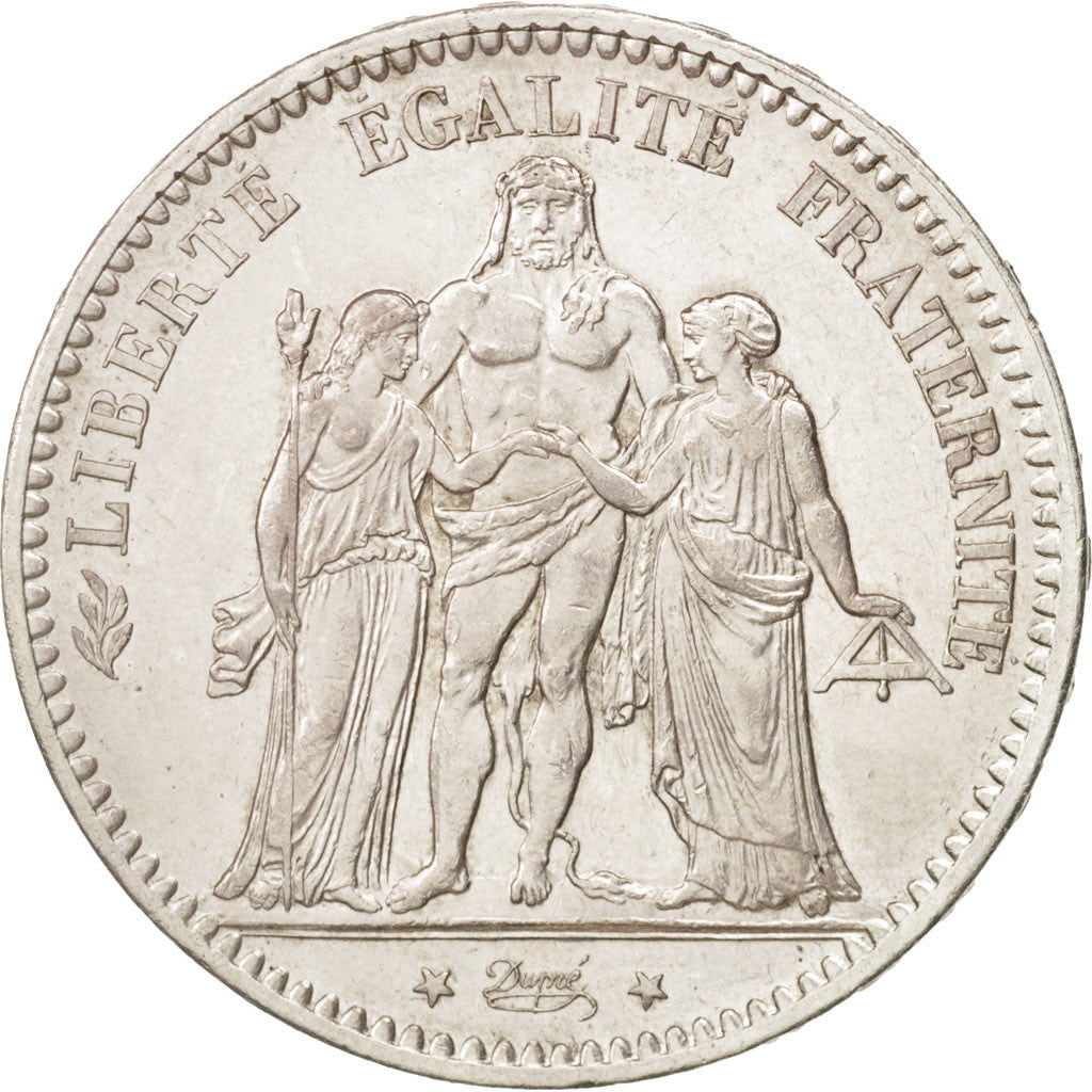 Moneta, Francia, Hercule, 5 Francs, 1877, Paris, SPL-, Argento, KM:820.1
