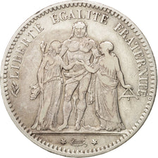 France, Hercule, 5 Francs, 1877, Bordeaux, VF(30-35), Silver, KM:820.2
