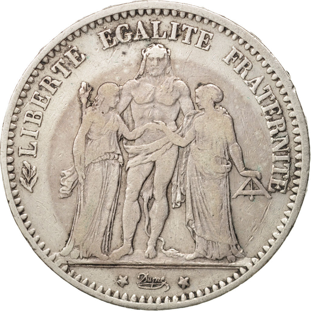 Coin, France, Hercule, 5 Francs, 1874, Bordeaux, VF(30-35), Silver, KM:820.2