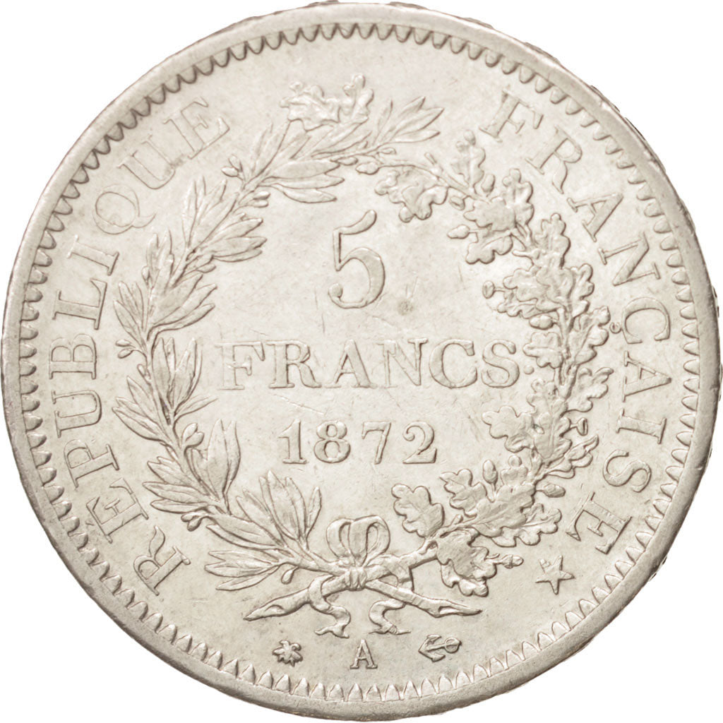 Coin, France, Hercule, 5 Francs, 1872, Paris, AU(50-53), Silver, KM:820.1