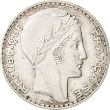 Moneda, Francia, Turin, 20 Francs, 1936, Paris, MBC, Plata, KM:879, Gadoury:852