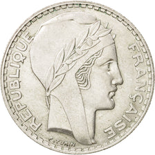 France, Turin, 20 Francs, 1938, Paris, AU(50-53), Silver, KM:879, Gadoury:852