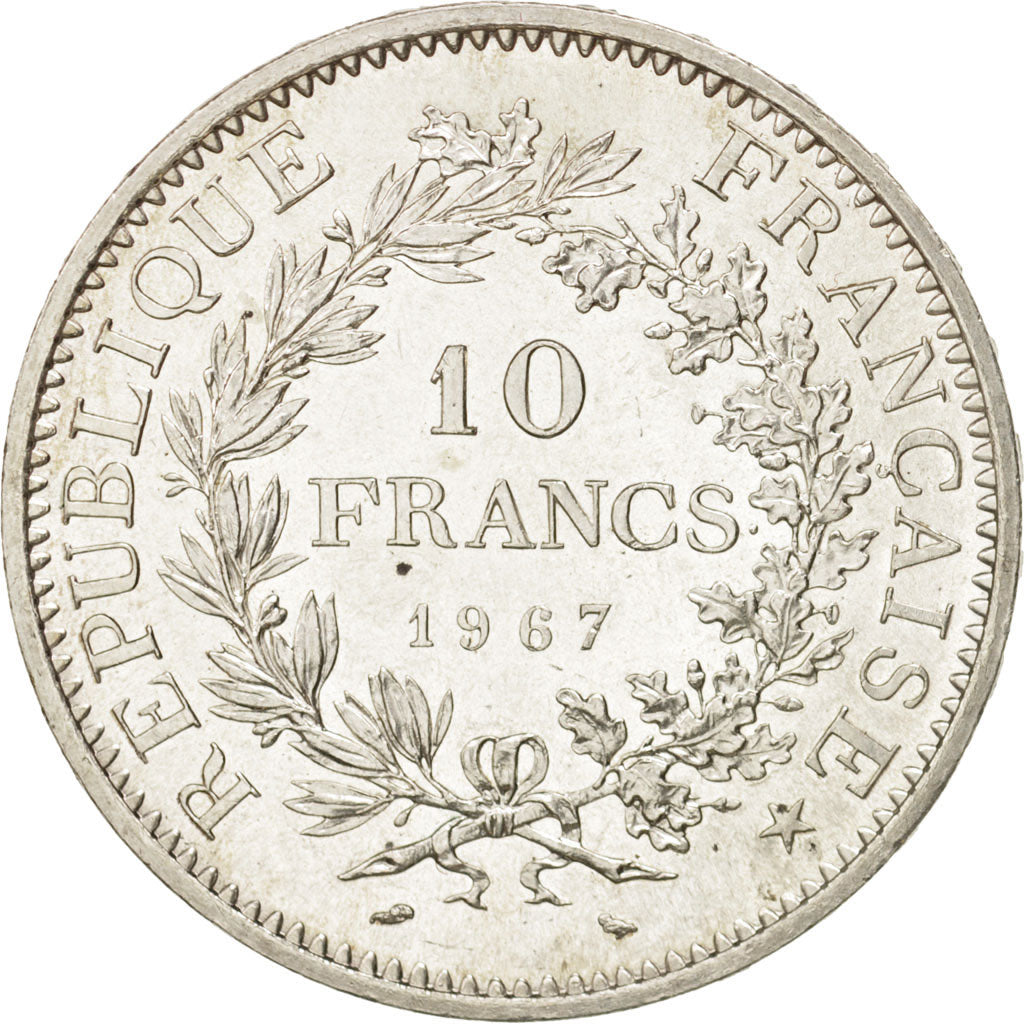 Coin, France, Hercule, 10 Francs, 1967, Paris, MS(60-62), Silver, KM:932