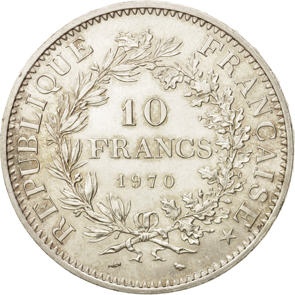 Coin, France, Hercule, 10 Francs, 1970, Paris, MS(63), Silver, KM:932