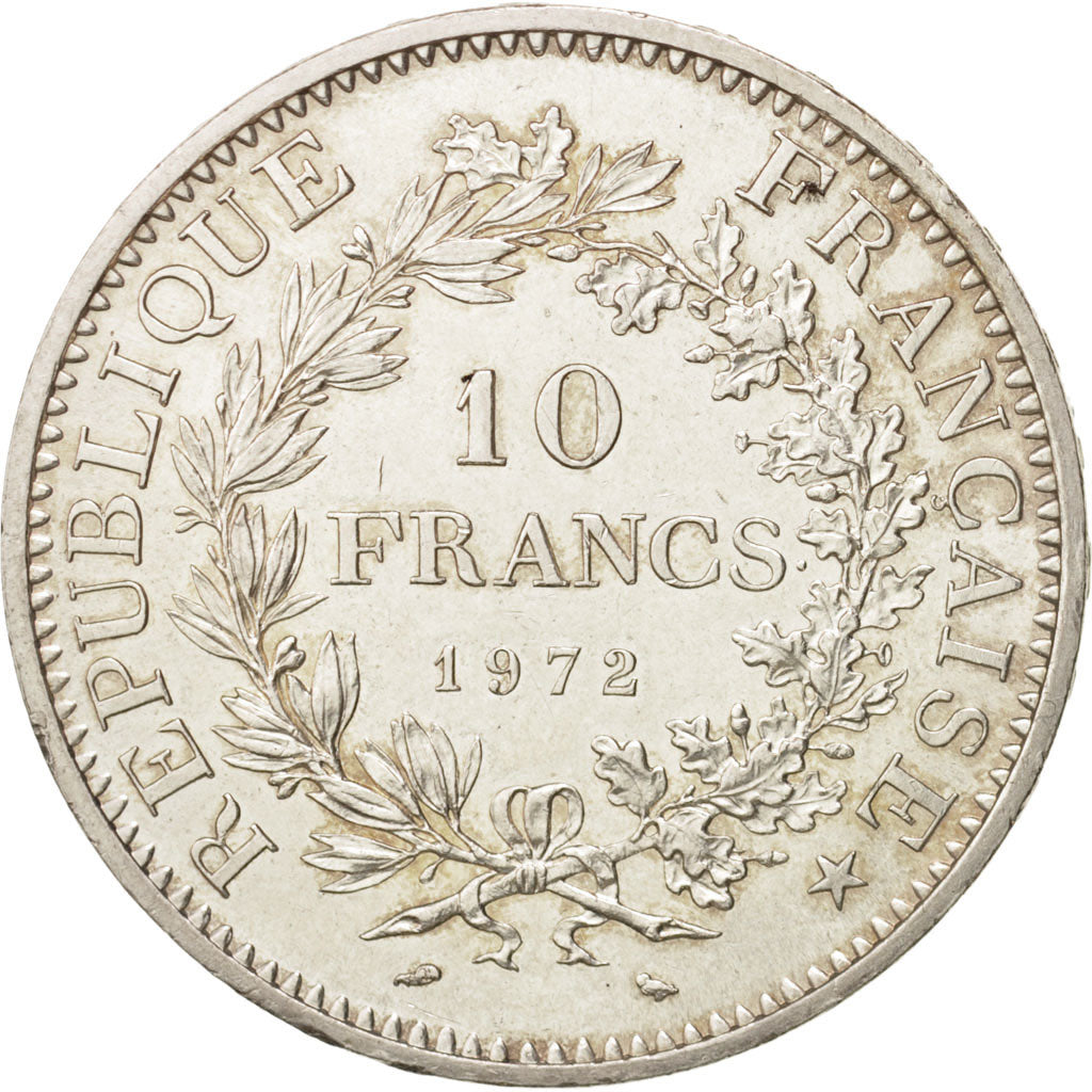 France, Hercule, 10 Francs, 1972, Paris, MS(60-62), Silver, KM:932, Gadoury:813