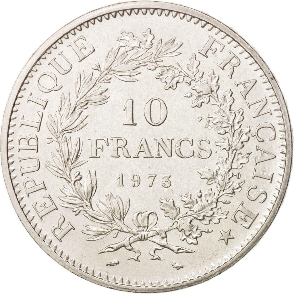 Frankreich, Hercule, 10 Francs, 1973, Paris, MS(64), Silver, KM:932, Gadoury:813