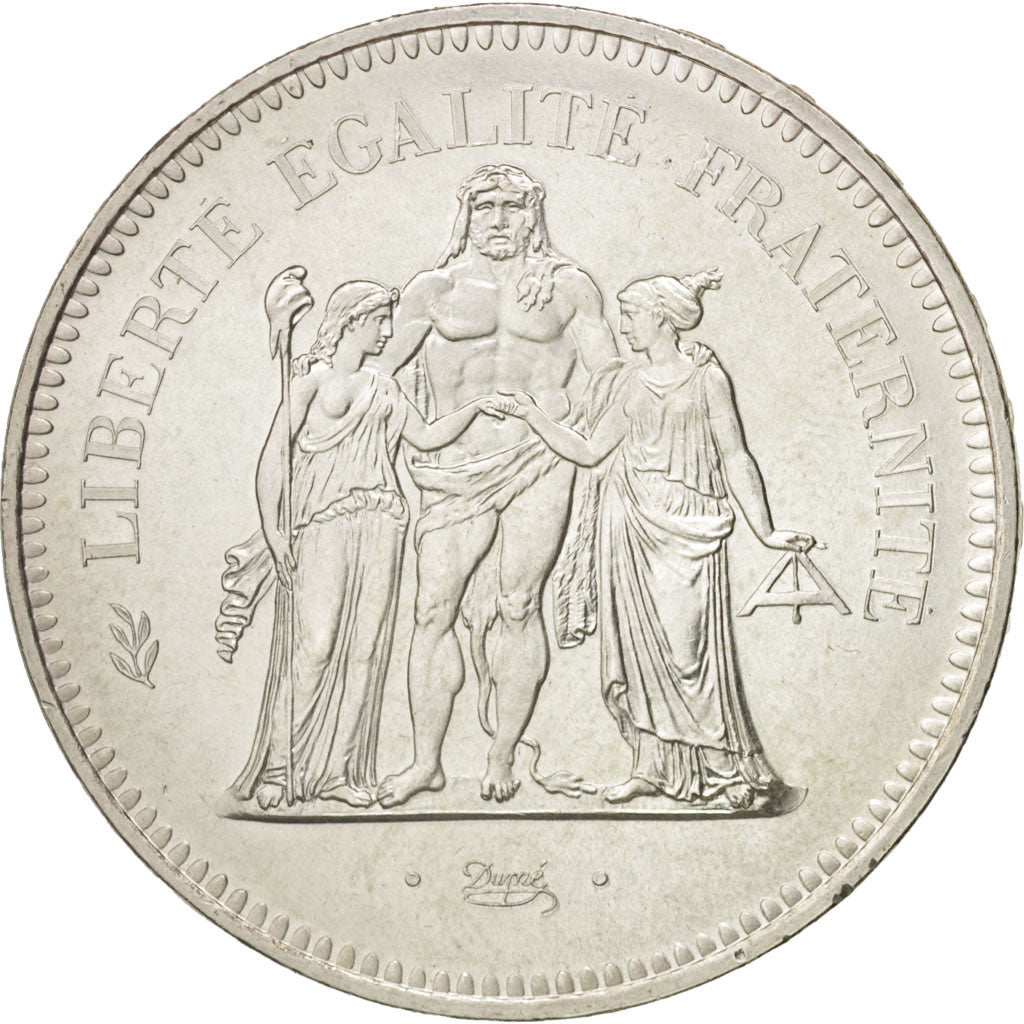 France, Hercule, 50 Francs, 1976, Paris, AU(55-58), Silver, KM:941.1