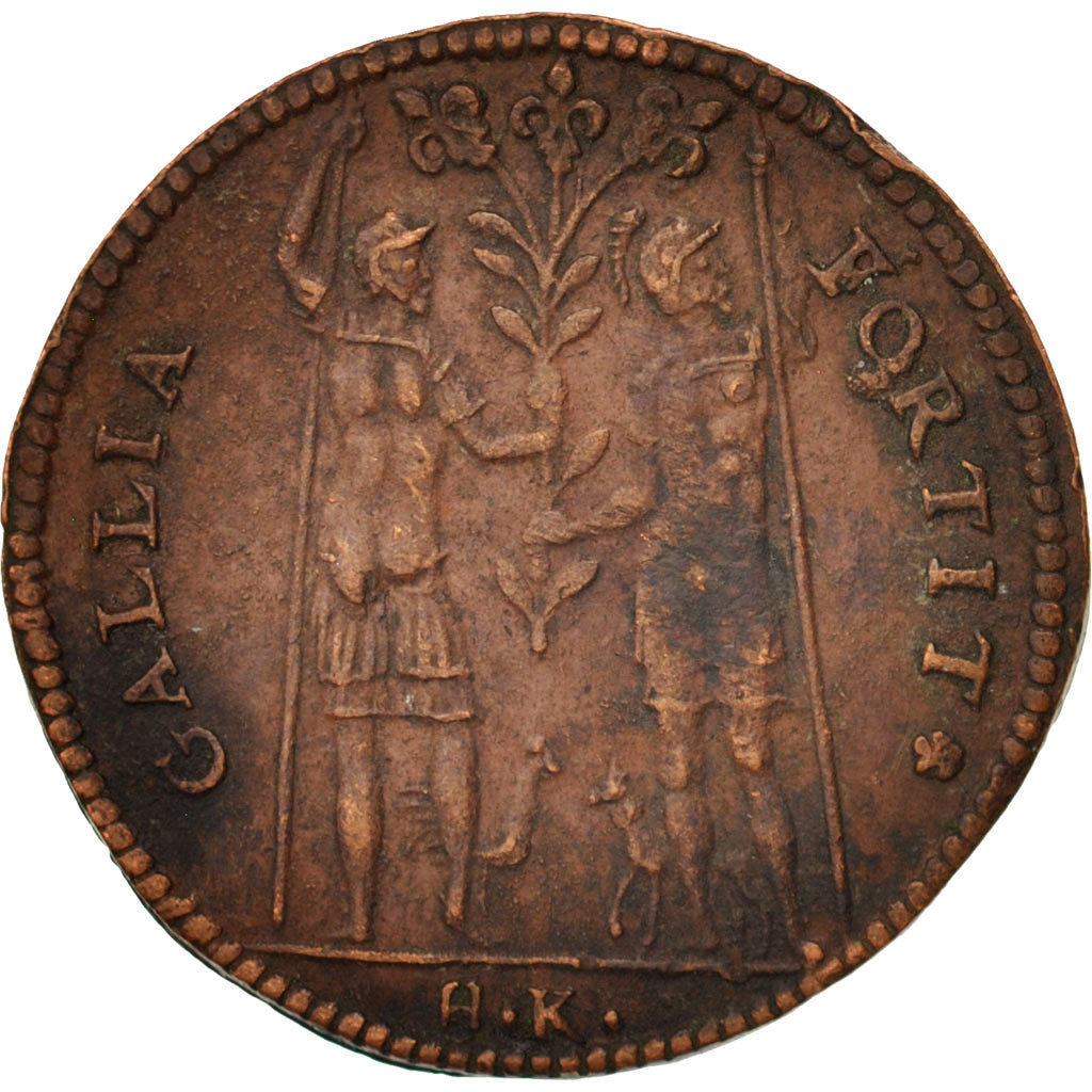 Francja, Token, Królewskie, Henri III, Gallia Fortit, XVIth Century, AU(50-53)