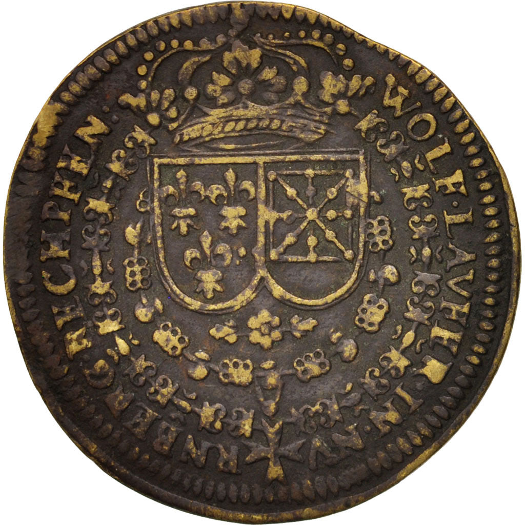 France, Token, Royal, Louis XIII, XVIIth Century, EF(40-45), Brass, 27
