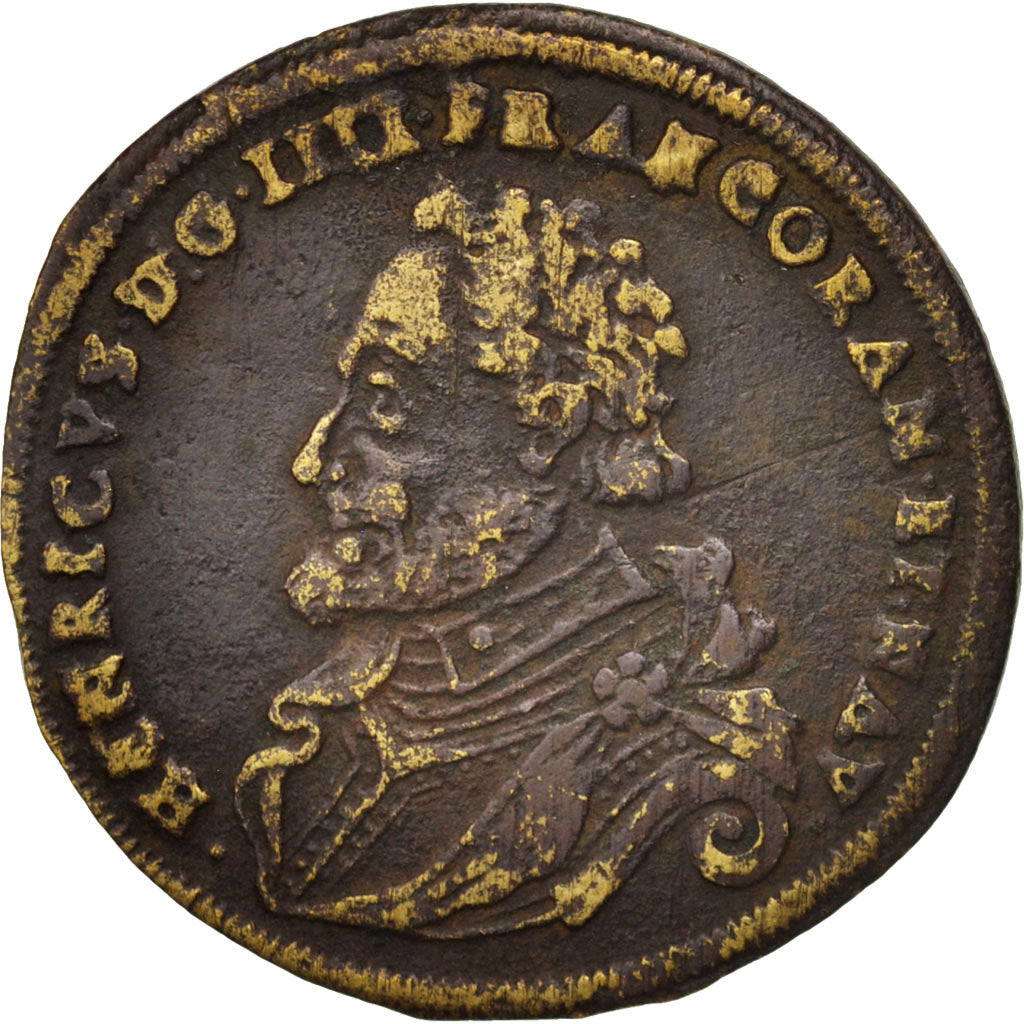 France, Token, Royal, Henri IV, XVIIth Century, VF(30-35), Brass