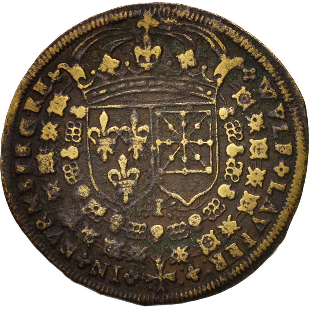 France, Token, Royal, Henri IV, XVIIth Century, VF(30-35), Brass