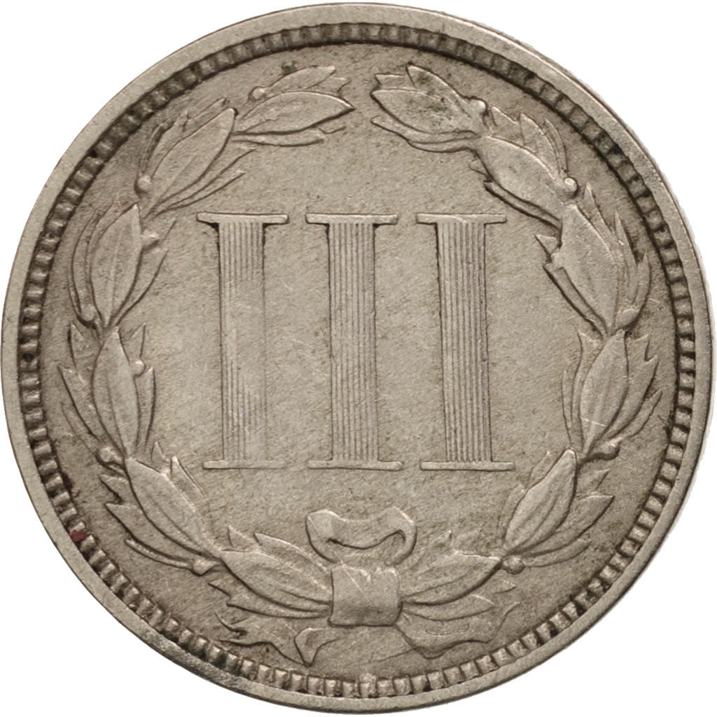 United States, Nickel 3 Cents, 1873, U.S. Mint, Philadelphia, EF(40-45)