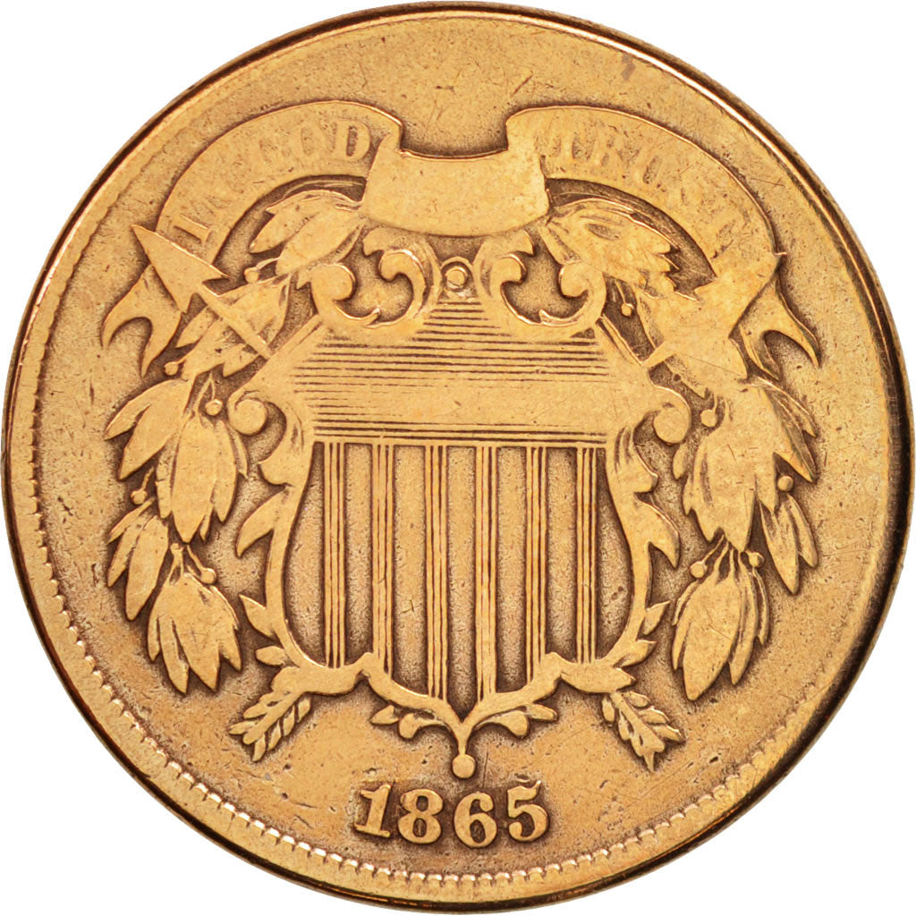 United States, 2 Cents, 1865, U.S. Mint, Philadelphia, VF(30-35)
