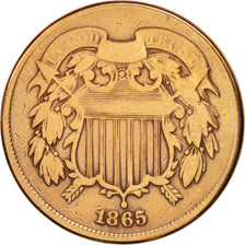 United States, 2 Cents, 1865, U.S. Mint, Philadelphia, VF(30-35)