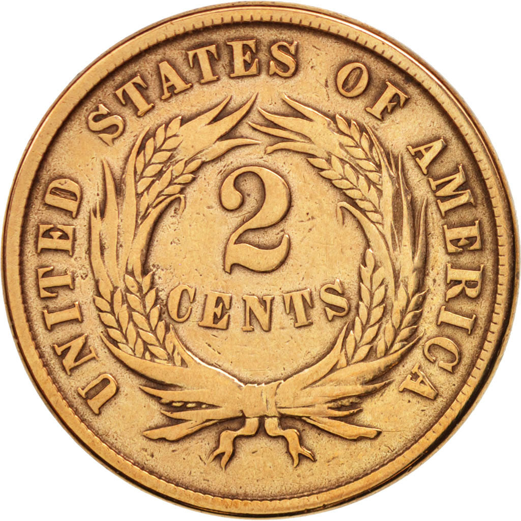 United States, 2 Cents, 1865, U.S. Mint, Philadelphia, VF(30-35)