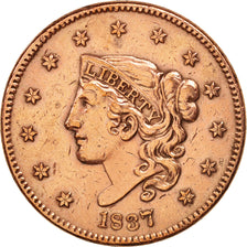 United States, Coronet Cent, Cent, 1837, U.S. Mint, Philadelphia
