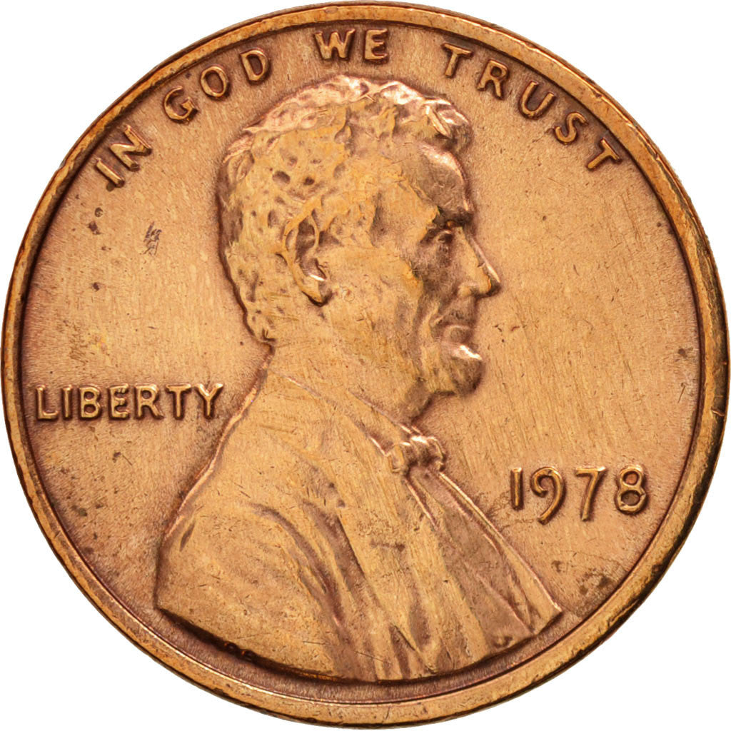 Coin, United States, Lincoln Cent, Cent, 1978, U.S. Mint, Philadelphia